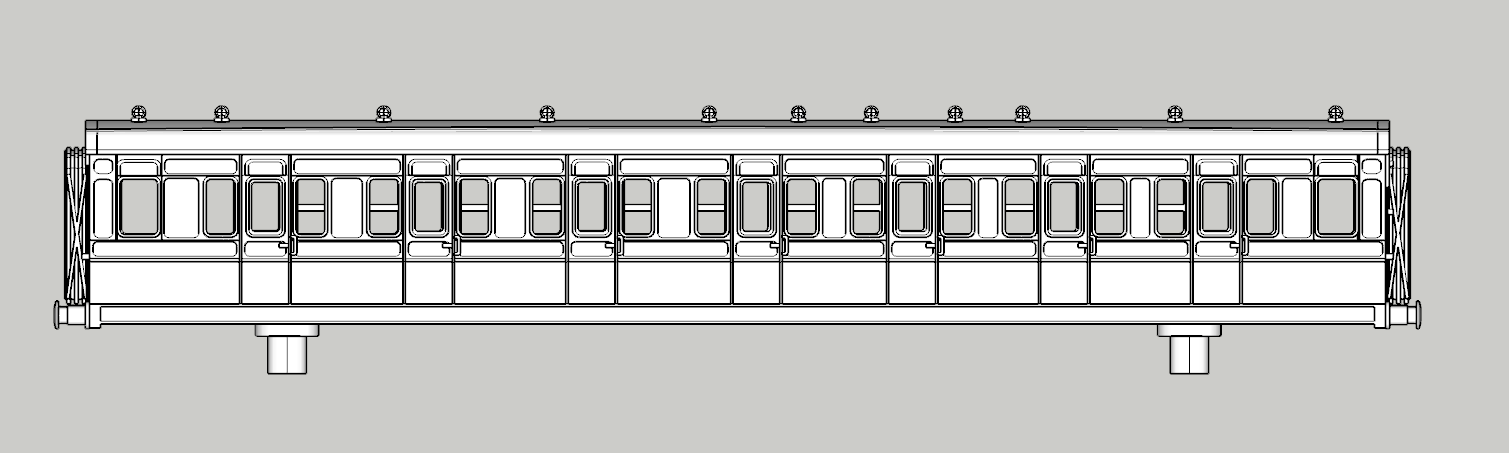 (image for) LSWR Panelled 7 cmpt Corridor Compo - d283